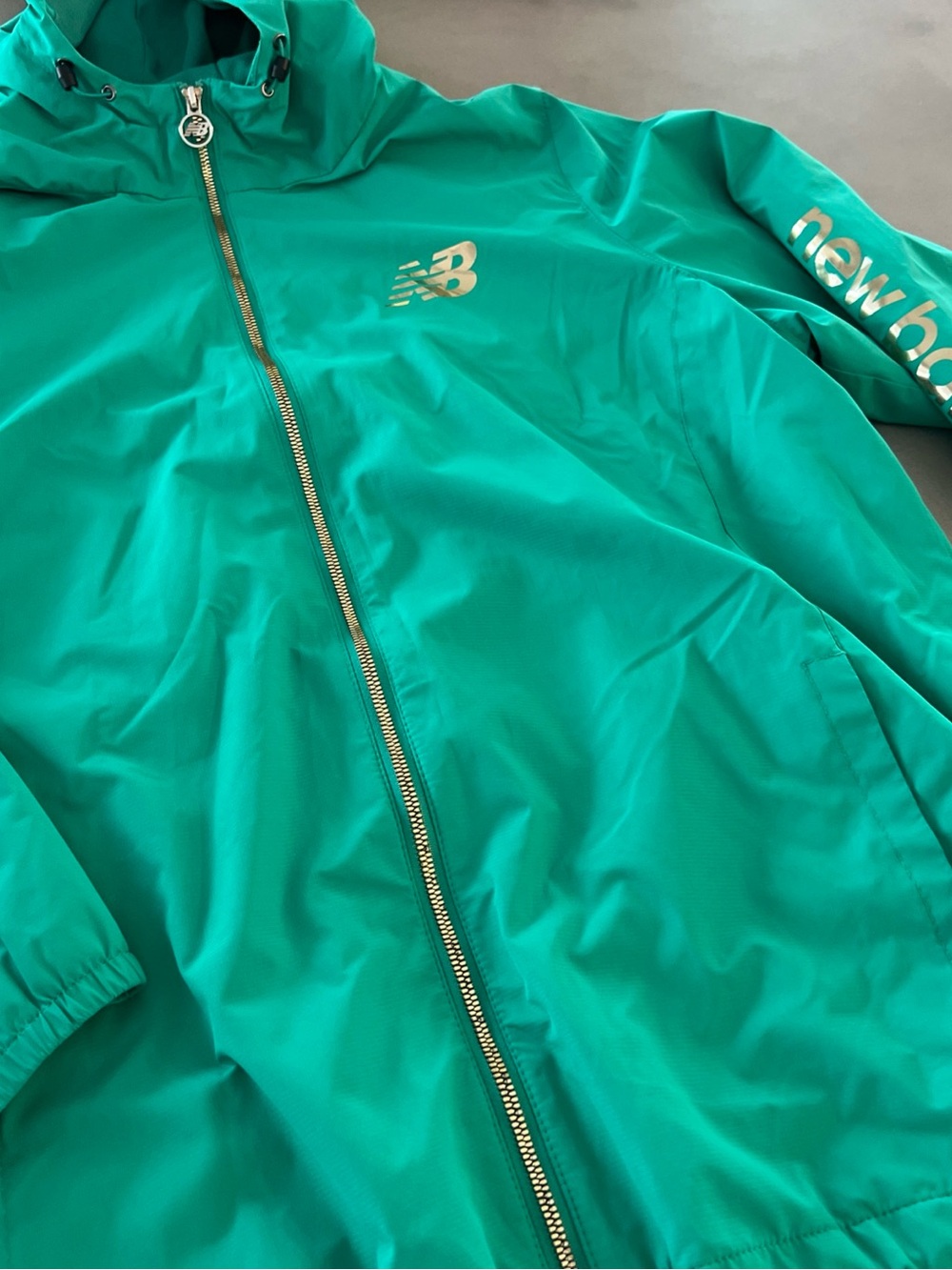 New Balance Teal Hooded Women's Raincoat